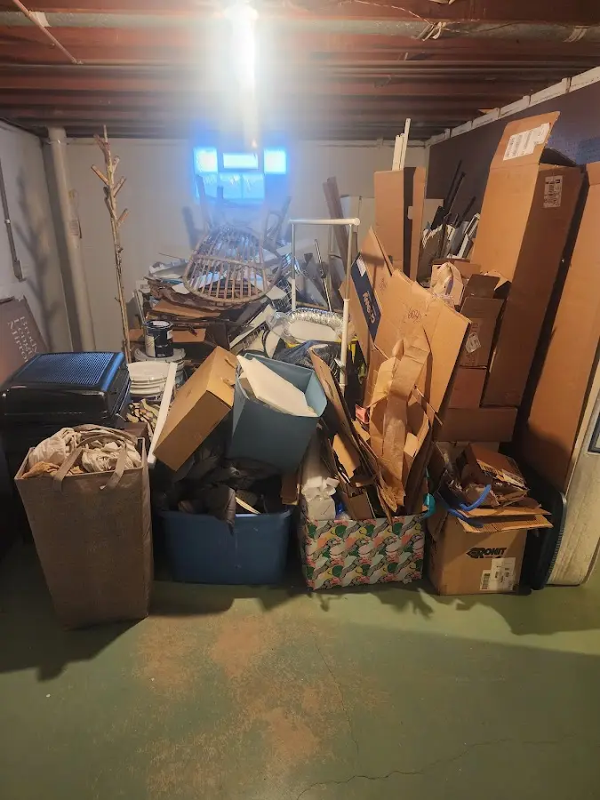 Roll-off dumpster container at job site for 2 Yard Dumpster Rental in Lakeland Village